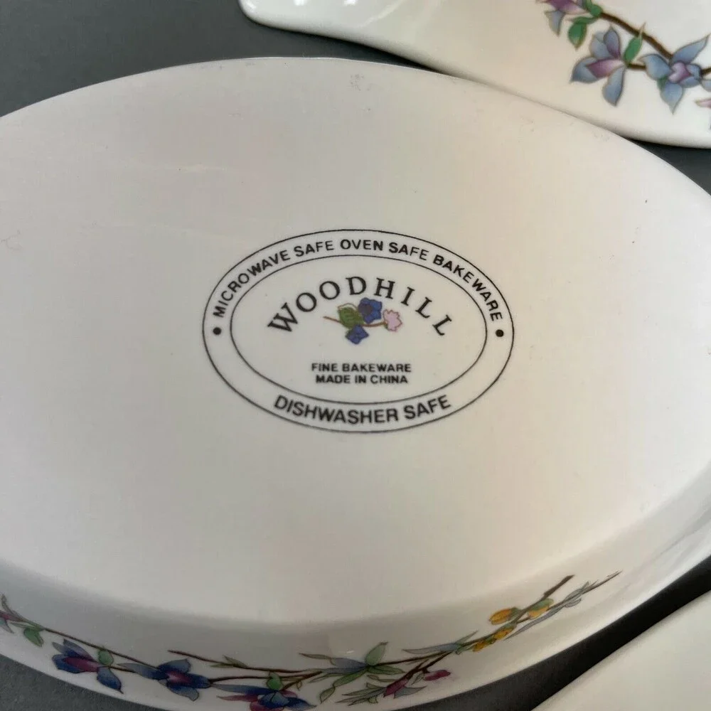 Woodhill Citation Au Gratin Augratin Bakeware Floral‎ 8 1/2